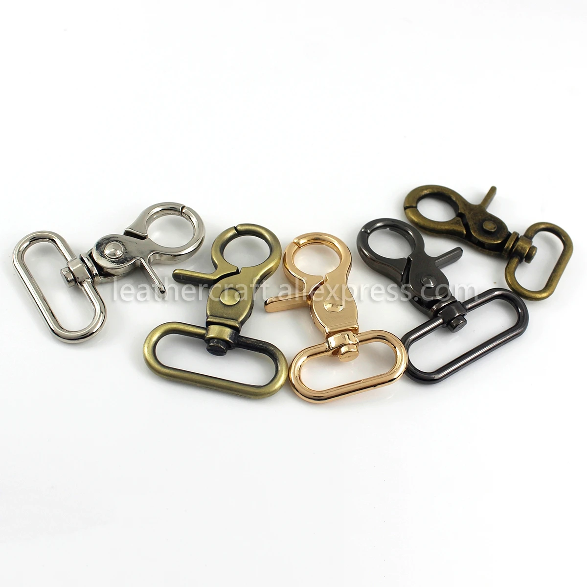 1pcs Metal Snap Hook Trigger Lobster Clasps Clips Oval Ring Spring Gate Leather Craft Pet Leash Bag Strap Belt Webbing
