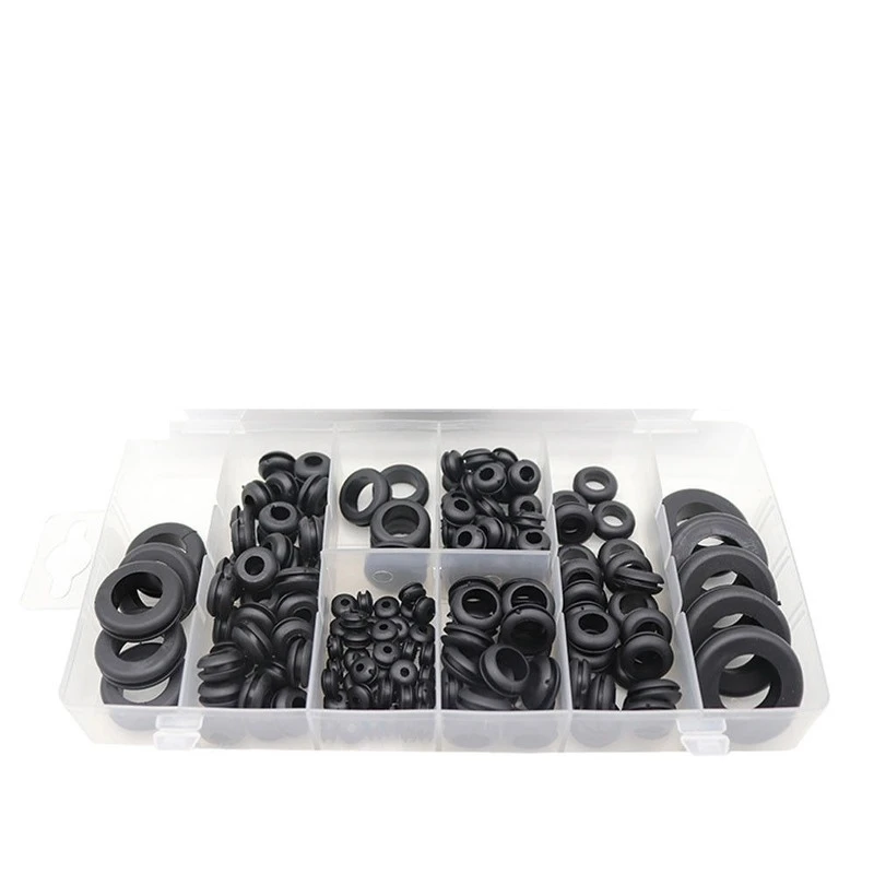 180pcs Rubber Grommet Car Fuse Accessories 8 Popular Sizes Grommet Gasket for Protects Wire Multi-size Practical