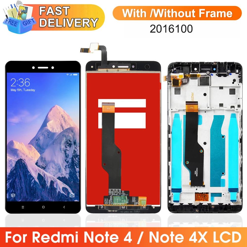 Original LCD For XIAOMI Redmi Note 4X LCD Display Touch Screen Digitizer For Redmi Note 4 Global Version LCD for Snapdragon 625