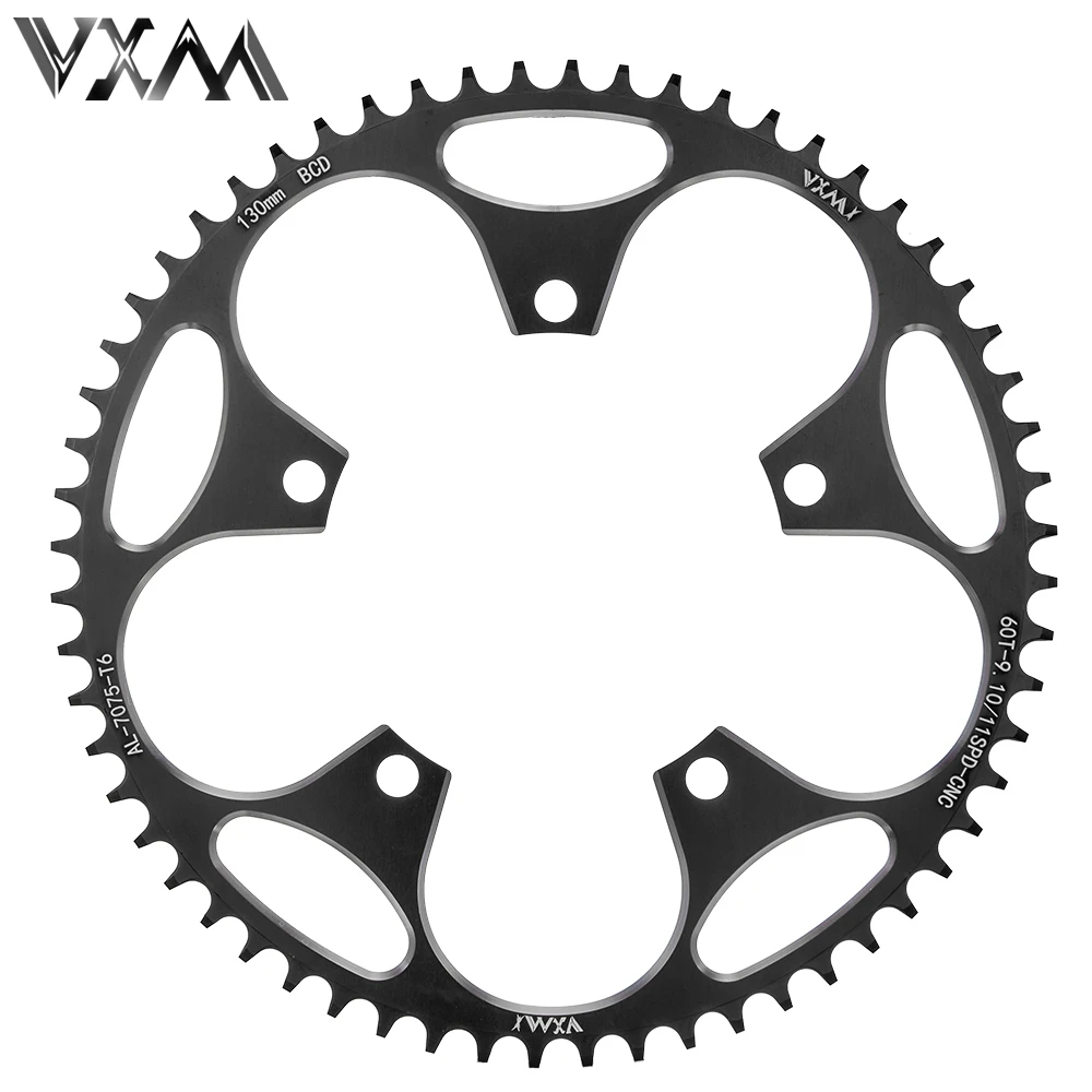 VXM Road Bicylcle 130BCD 50T 52T 54T 56T 58T 60T Narrow Wide Chainwheel Bike Alloy Ultralight Climbing Power Chainring Plate