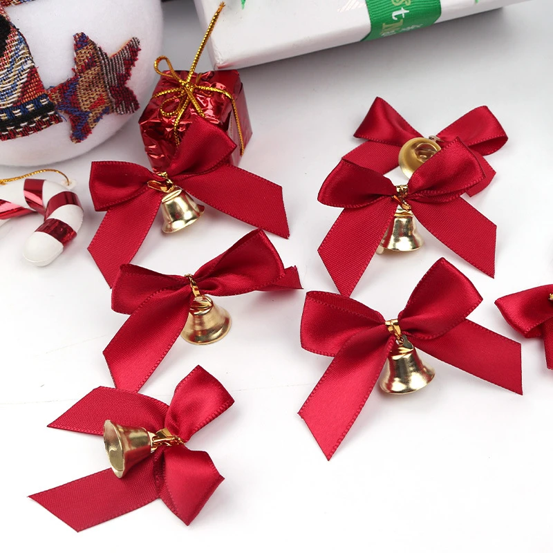 12Pcs Red Bow Tie Christmas Ornaments Merry Christmas Decorations for Home Christmas Tree Decor Navidad 2021 Noel New Year 2022