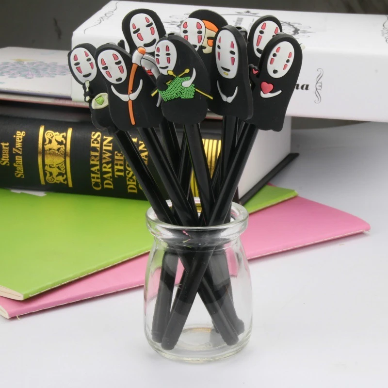 Japanese Korean stationery cute Kawaii gel pen anime creative cartoon faceless man school Office Supplies spirited away Lovely