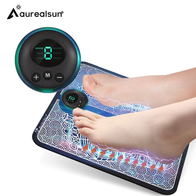 Electric EMS Health Care relax foot massager mat massageador pes muscular Feet Reflexology masaje salud electrodos estimulador