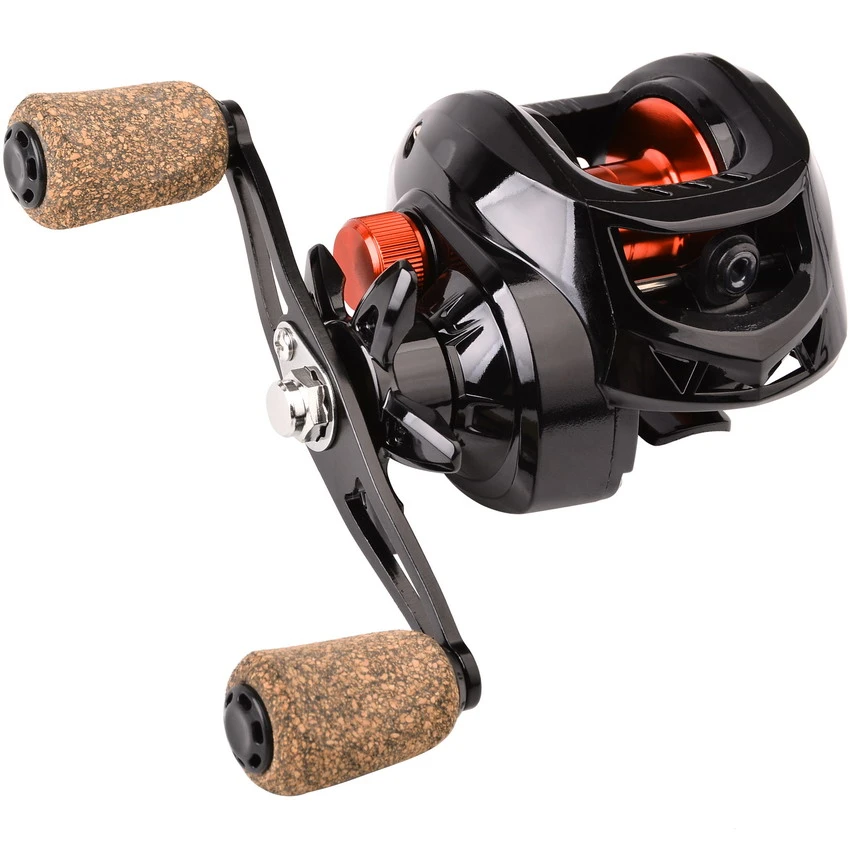 Fishing Baitcasting Reel All Metal Spool 18+1BB 10kg/22LB Max Drag Force Speed Ratio 7.2:1 Magnetic Metal Casting Fishing Reel