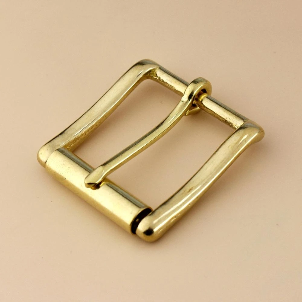 Brass Belt Roller Buckle End Bar Heel bar Buckle Single Pin Half Belt Buckle Leather Craft Bag Strap Jeans Webbing Dog Collar