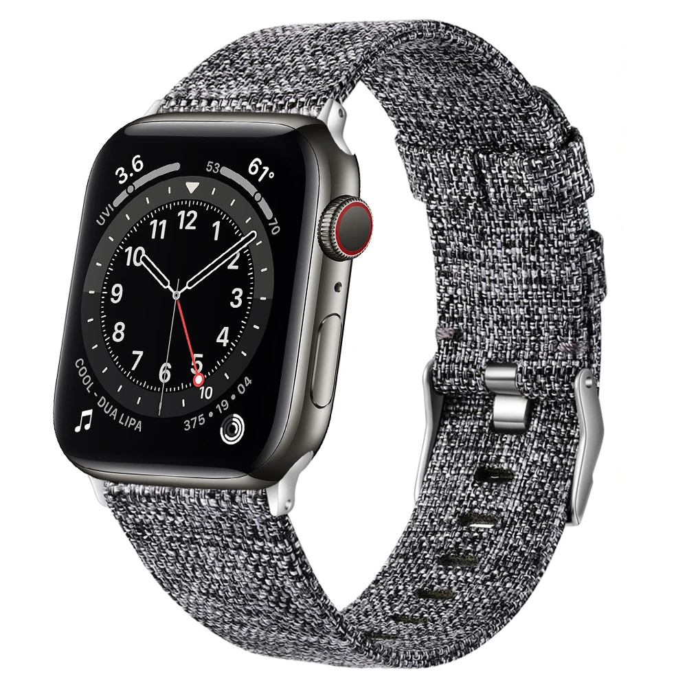 for apple watch band series 5 6 7 se 44mm 40mm strap for iwatch 4 3 2 42mm 38mm Soft Woven Fabric bracelet men women watchbands