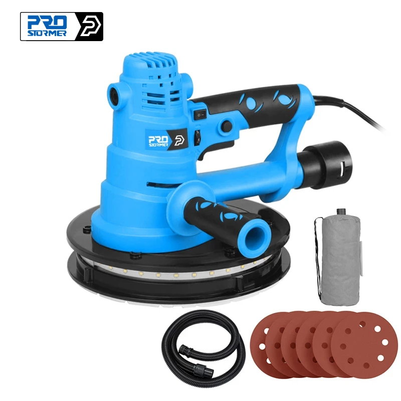 750W/800W Drywall Sander 230V Wall Polishing Machine Grinding Portable Led Light Wall Putty Polisher Machine By PROSTORMER