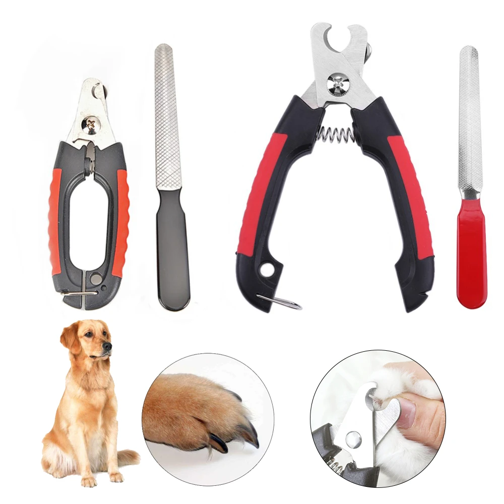 Pet Cat Dog Nail Clipper Cutter With Sickle Stainless Steel Grooming Scissors Clippers for Pet Claws Dog Supplies