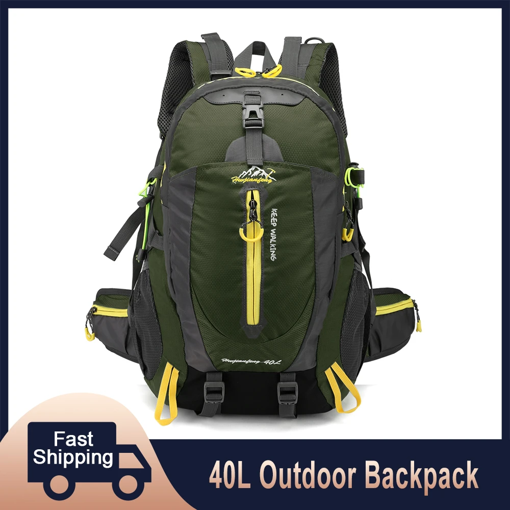 40L Outdoor Backpack Camping Bag Waterproof  Laptop Daypack Trekking Climb Back Bags For Men Women Hiking Backpacks Sport Bag