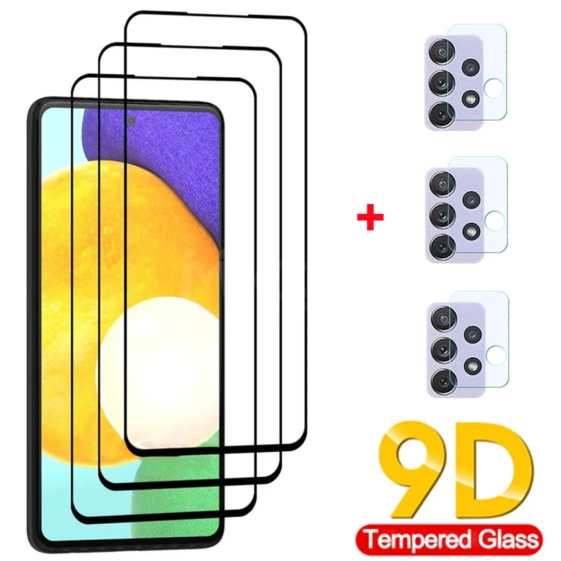 9D Tempered Glass for Samsung Galaxy A51 A52 A71 A21S A72 A32 Screen Protectors for Samsung S21 Plus A50 M51 M31 A12 S20 Fe Lens
