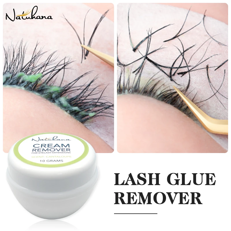 NATUHANA Fast Cleaning Lash Glue Cream Remover Non Irritating Grafting Eyelash Extension Adhesive Gel Remover for Makeup Tools