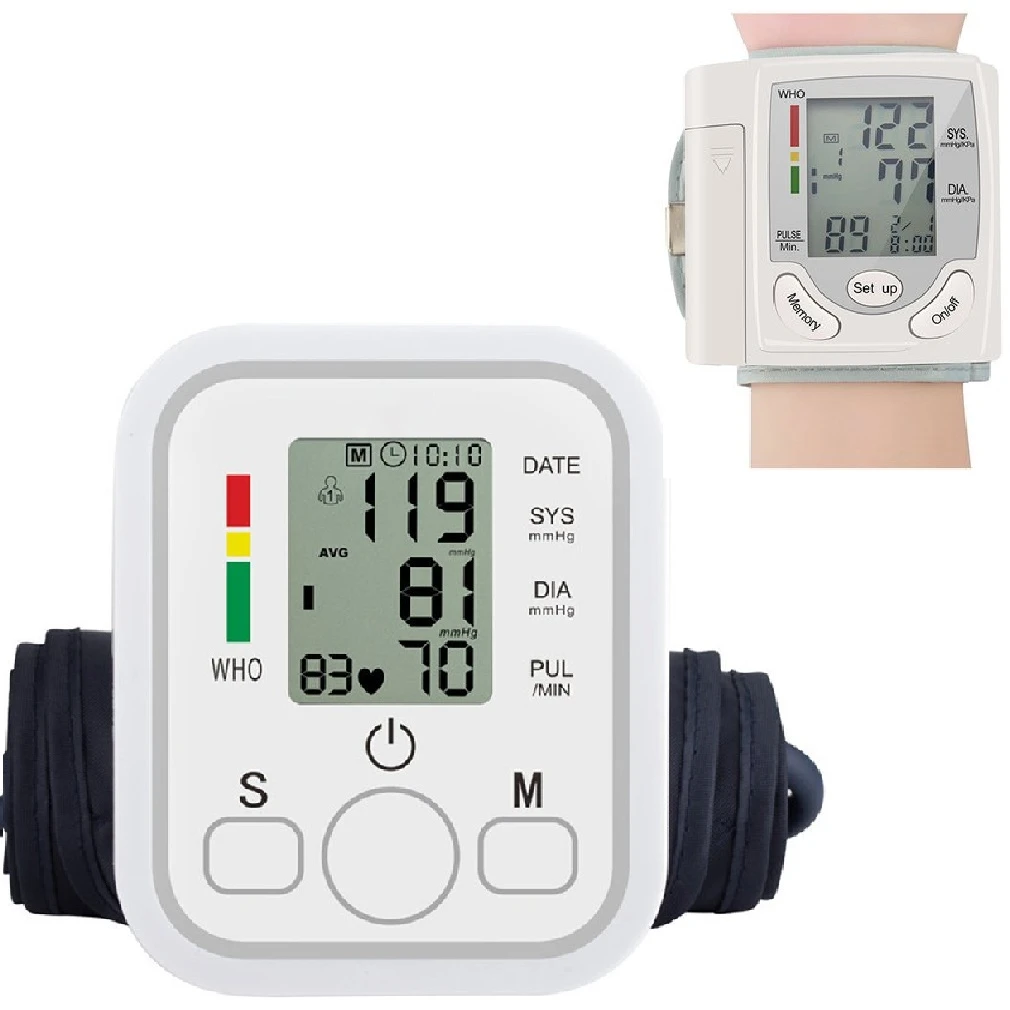 Automatic Wrist Blood Pressure Monitor Tonometer Meter Digital LCD Screen Portable Health Care Sphygmomanometer Worldwide Sale