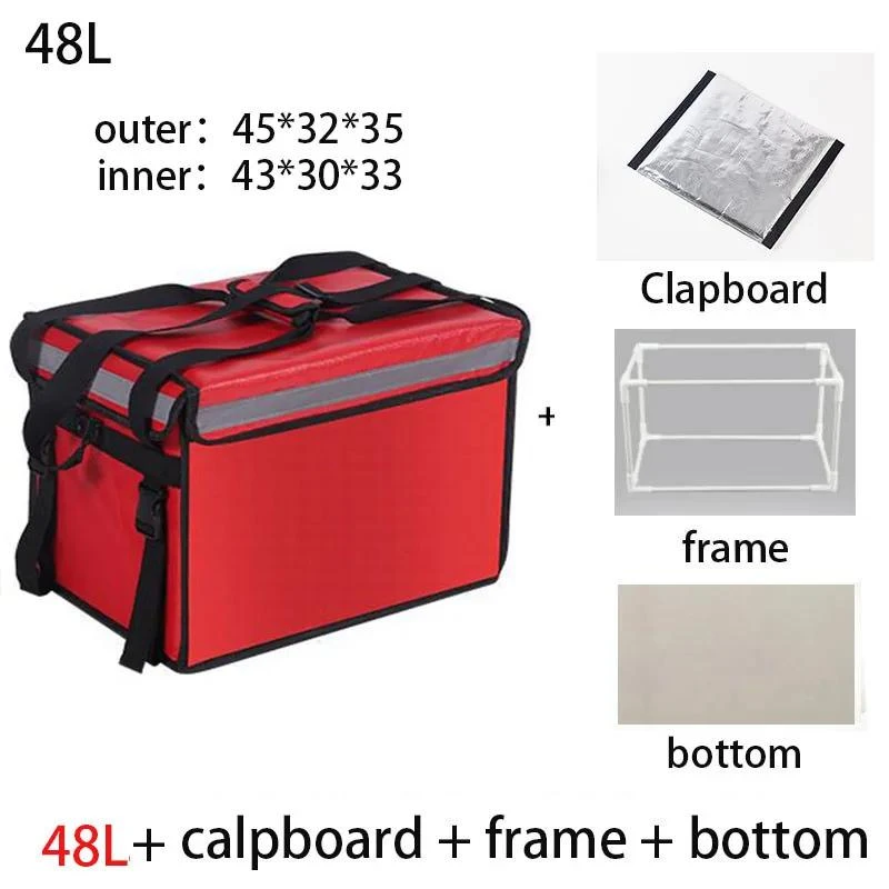 48L Extra Large Cooler Bag Car Ice Pack Insulated Thermal Lunch Fresh Refrigerator Box