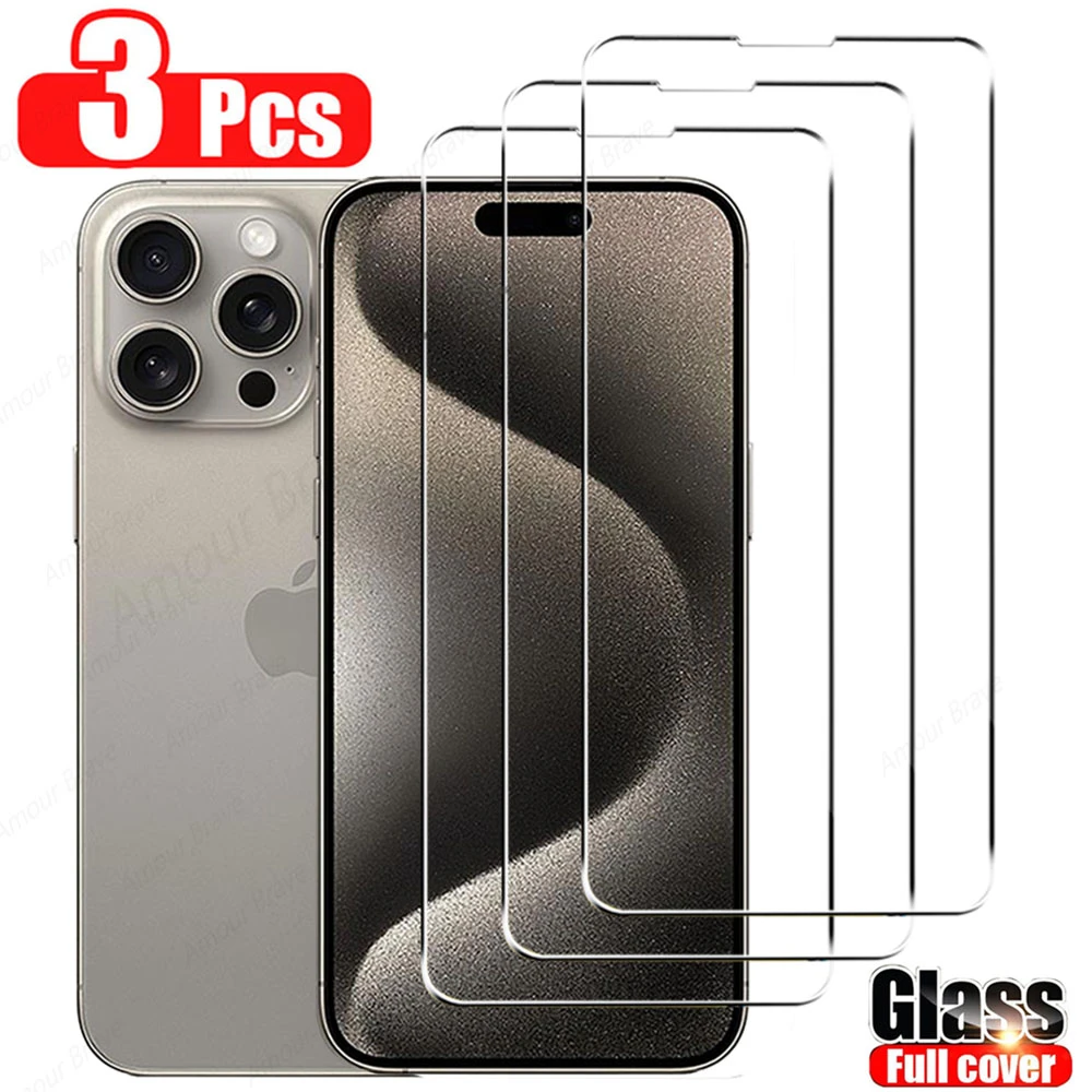 3Pcs Protective glass on iphone 11 12 13 Pro XS Max XR 7 8 screen protector Tempered glass For iphone 13 Mini 11 Pro Max glass