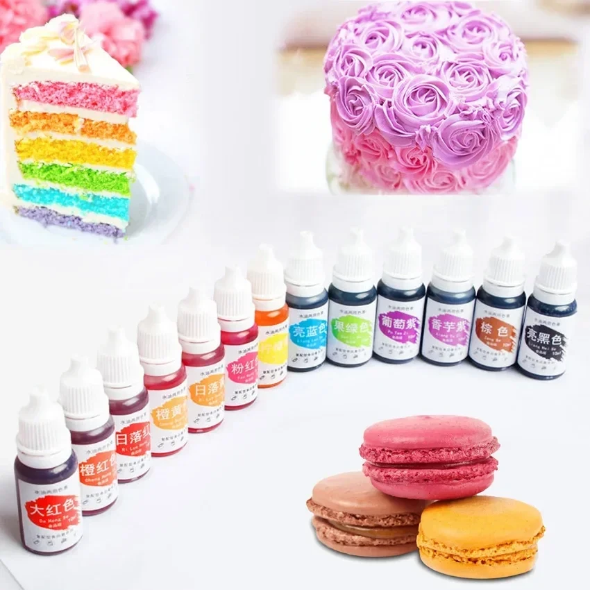 10ML/Bottle Cream Cake Food Coloring Ingredients Cake Fondant Baking Cake Edible Color Pigment Baking Pastry Decorating Tools