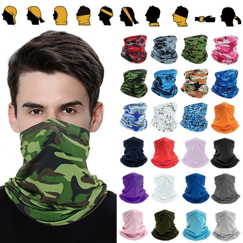 26 Colors Face Sacrf Bandana Multipurpose Neck Gaiter Sunscreen Magic Headscarf Outdoor Fishing Cycling Headdress Balaclava