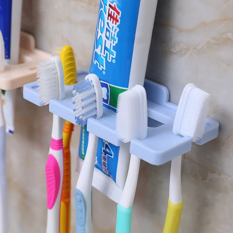 Strong Suction Cup Toothbrush Hanging Storage Shelf Toothpaste Toothbrush Holder Wall Mount Rack Bath Set Bathroom