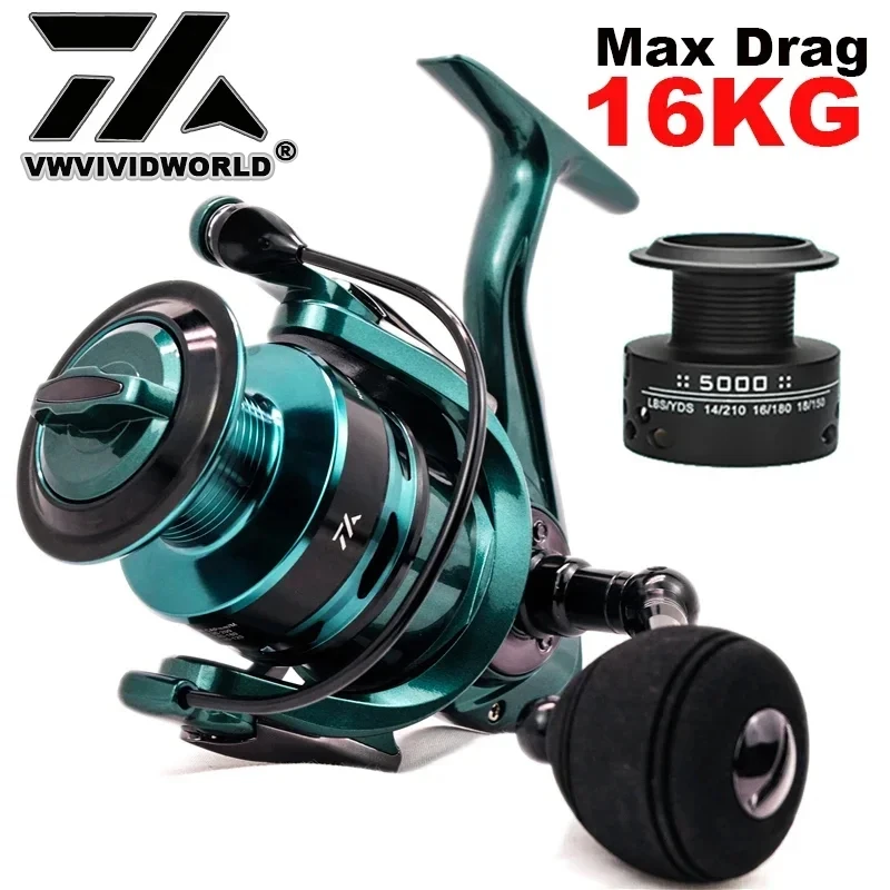High Quality 14+1BB Double Spool  Fishing Reel 5.5:1 4.7:1 Gear Ratio High Speed Spinning Reel Casting reel Carp For Saltwater