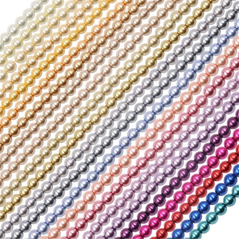 Top quality 3/4/6/8/10/12/14mm Spacer Beads Imitation Pearls Round Loose Beads For Jewelry Making DIY Garment Pearls Beads