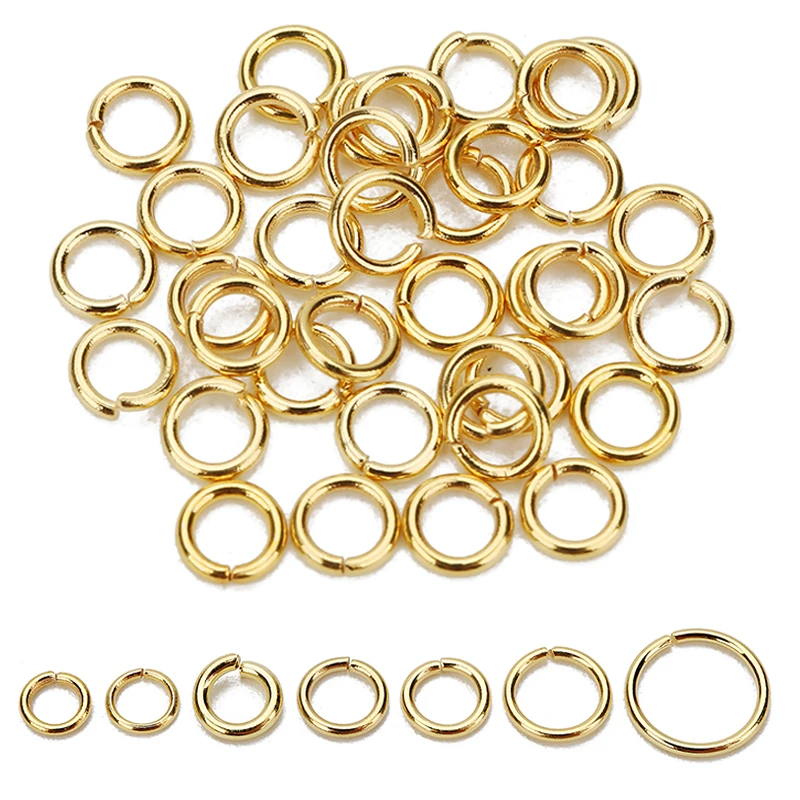 Wholesale Jewelry Findings Necklace Connector Jump Rings Stainless Steel Links Hooks Clasps For Bracelet  Cord Charms Dangle