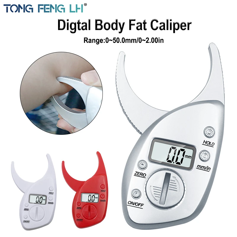 Digital body fat caliper skinfold caliper LCD display Body Fat Caliper Fold Analyzer Measurement Thickness caliper