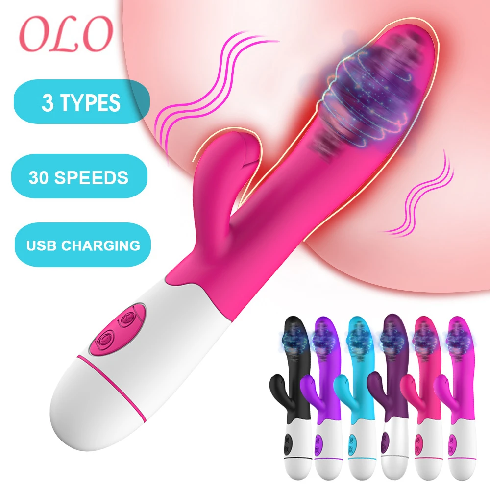30 Speed G Spot Vibrator for Women Dildo for Women Rabbit Vibrator Vaginal Clitoral Massager Female Stimulation Adults Sex Toys