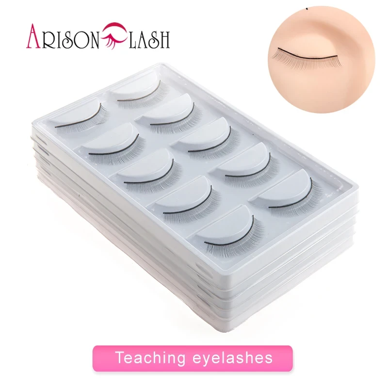 false eyelashes Hot 10/20 pcs/Set Soft Natural Training False Eyelashes For Beginners Teaching Lashes Extension Makeup Practice