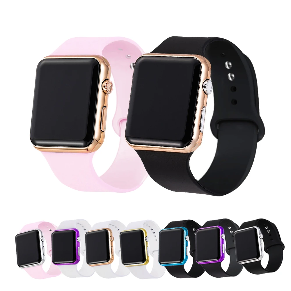 2021 New Sport Casual Watches Men Women Led Silicone Watch Pink Lovely Digital Children Sports Wristwatch Clock bayan kol saati