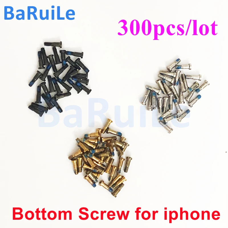 BaRuiLe 300pcs Back Cover Screw for iPhone 7 8 Plus 8X Pentalobe Dock Bottom Case Screws for iphone 6S 6 Plus 5S X Quicker Ship