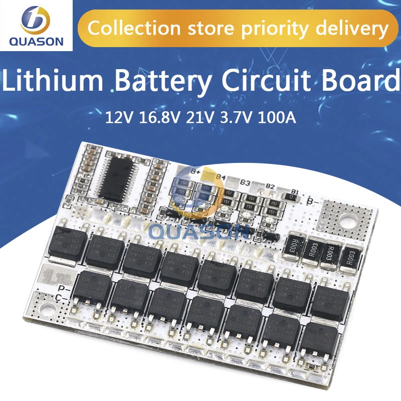 5S 100A 21V BMS 5S/4S/3S Li-ion LMO Ternary Lithium Battery Protection Circuit Board
