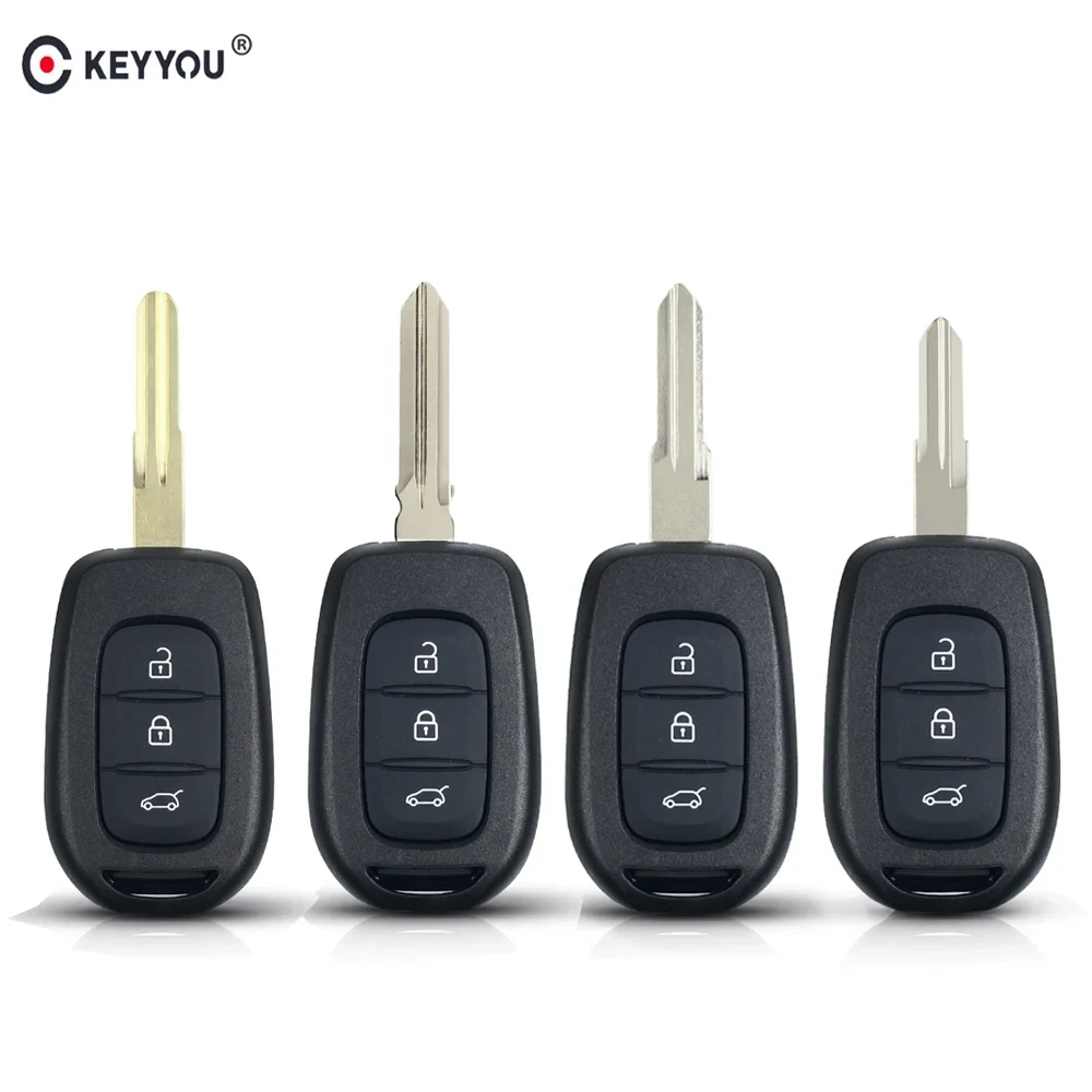 KEYYOU For Renault Duster Sandero Dacia Logan Clio Captur Laguna Scenic 2016 2015 Remote Key Shell 3 Buttons Replacement Car Key