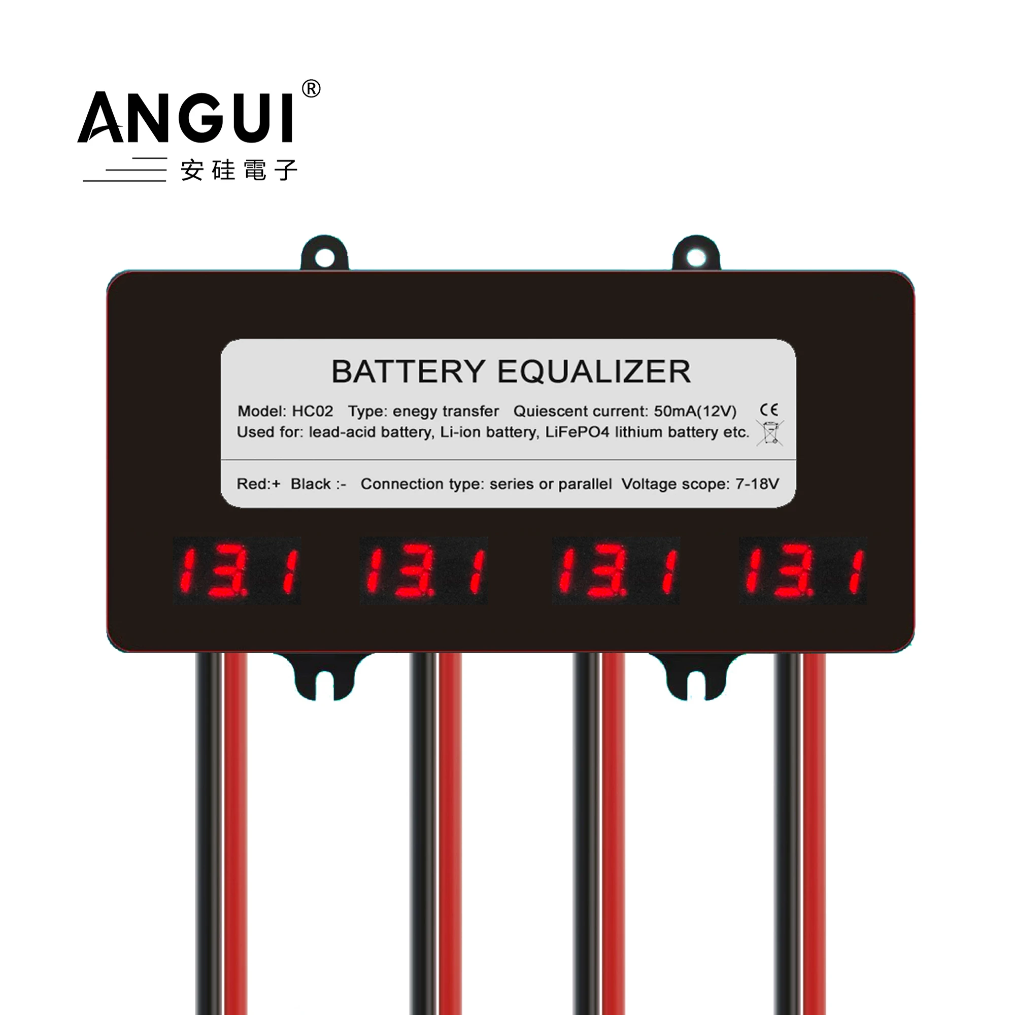 Battery Equalizer HA02 Batteries Voltage balance Li li-ion Lead Acid Battery Connected in parallel series for 24/36/48V Control