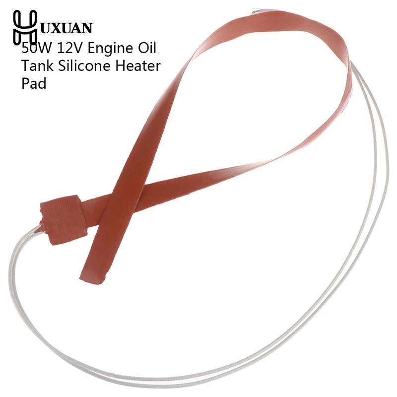 50W 12V 12x500mm Electric Heating Pads Silicone Heater Thermal Heating Strip Flexible Line Heater Strap For Injector Heated