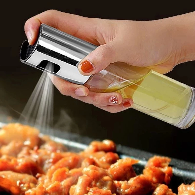 Glass Olive Oil Spray BBQ Cooking Kitchen Baking Olive Oil Sprayer Oil Spray Empty Bottle Vinegar Bottle Oil Dispenser Salad