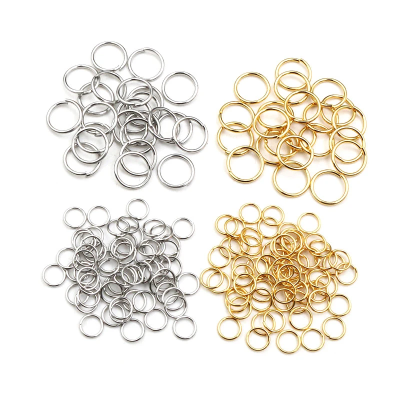 200pcs/Lot 3/4/5/6/7/8/10mm Stainless Steel DIY Jewelry Findings Open Single Loops Jump Rings & Split Ring for jewelry making