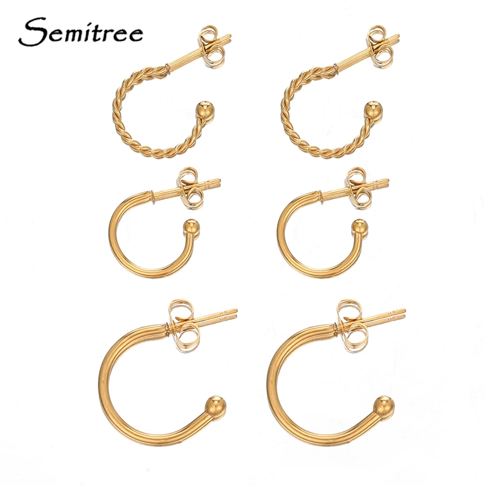 10pcs Stainless Steel Ear Wire Earring Hooks Connector for DIY Jewelry Making Accessories Crafts Dangle Hoop Earrings Components