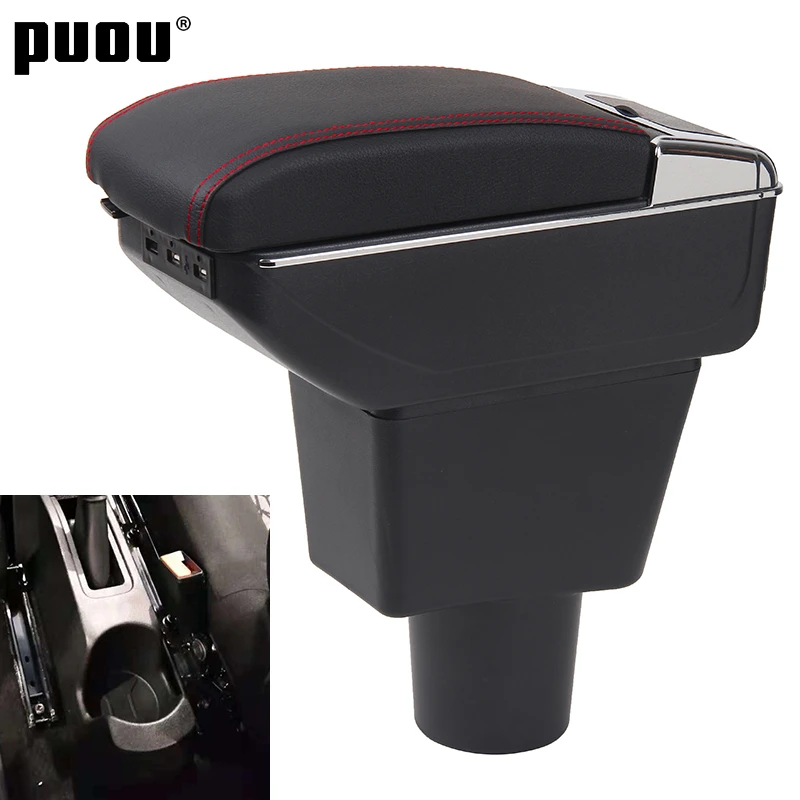 For Lada Xray Armrest Box Universal Car Central Armrest Storage Box With Cup Holder Ashtray USB Charging modification accessori