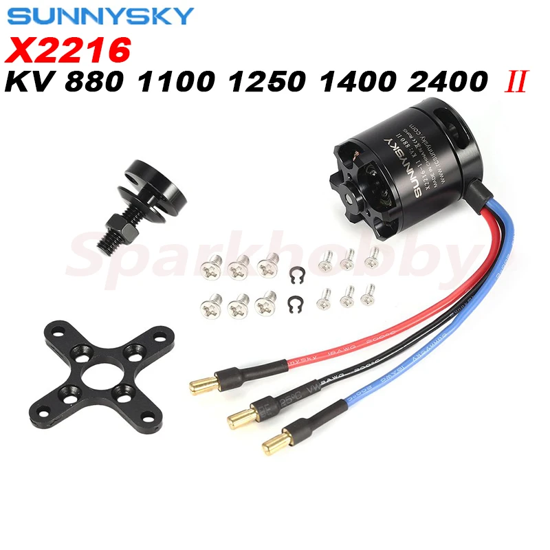 1PC Original SUNNYSKY X2216 KV880/KV1100/KV1250/KV1400/2400KV Brushless Motor (Flat Shaft ) for RC F3A 182  fixed-wing aircraft