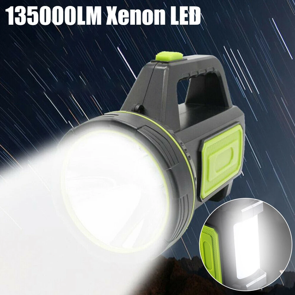 Multifunctional High-brightness LED Flashlight Portable Searchlight Chargeable Spotlight Long-range Hunting Lamp With Side Light