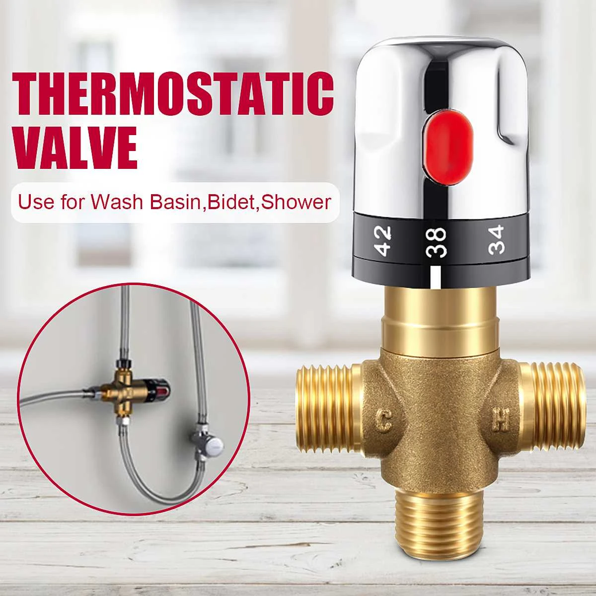 Xueqin Brass Pipe Bathroom Water Temperature Control Faucet Cartridges Thermostat Faucet Thermostatic Mixing Valve