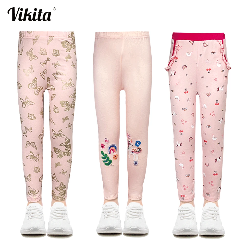 Girls Leggings Cotton Toddlers Trousers Fille Kids Pants Girls Skinny Pants Cartoon Pattern Print Children Leggings Trousers