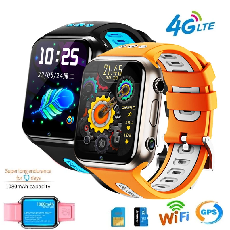 H1 4G GPS Wifi location Student/Children Smart Watch Phone android system app install Bluetooth Smartwatch SIM Card  w5