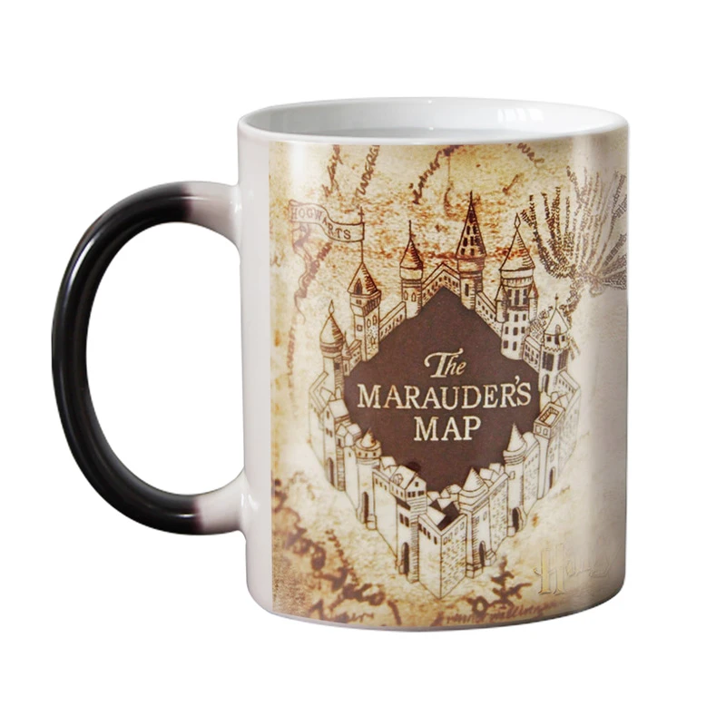 New Arrival harry Marauder Map Color Changing cup mug Magic heat sensitive Coffee Mugs Tea Cups suprised gift