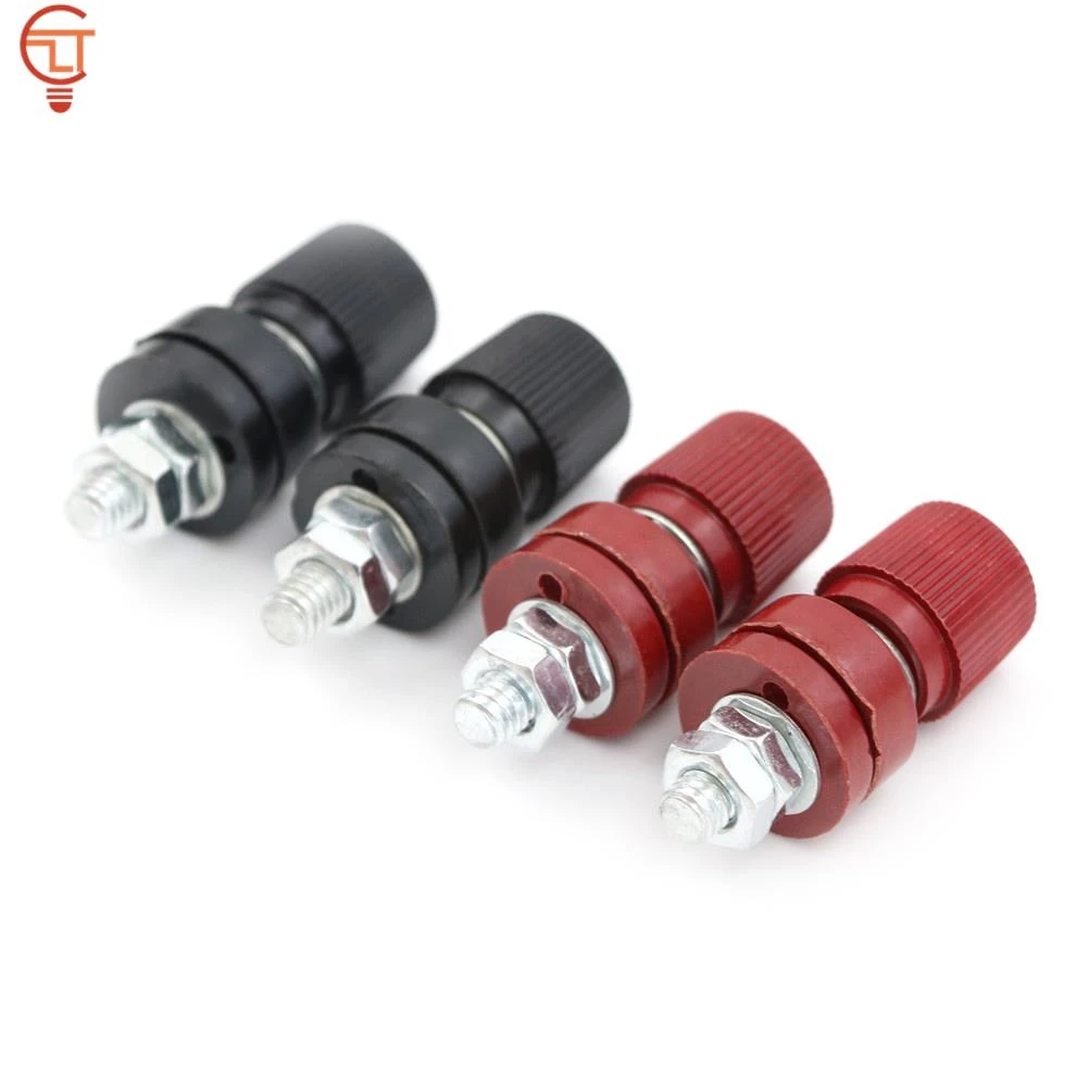 4pcsTerminals Binding Post Terminal 6mm Screw M6 Power Supply (2PCS Red + 2PCS Black) Wholesale