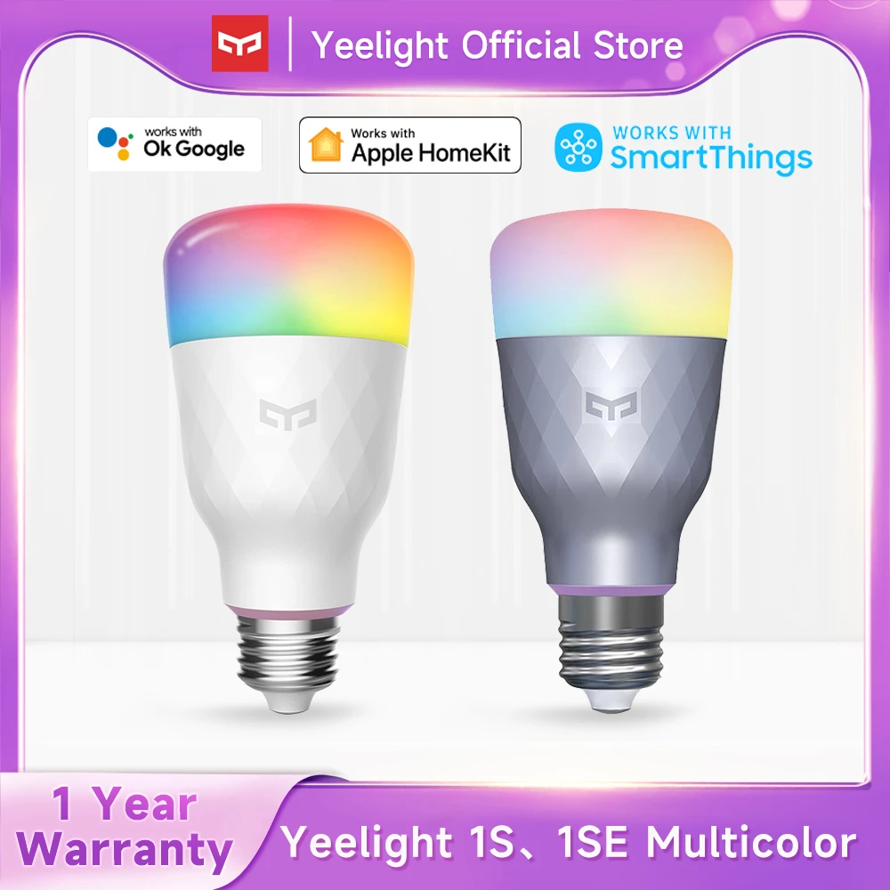 Yeelight 1S 1SE Colorful Bulb E27 Smart APP WIFI Remote Control Smart LED Light temperature lamp For mijia MI home