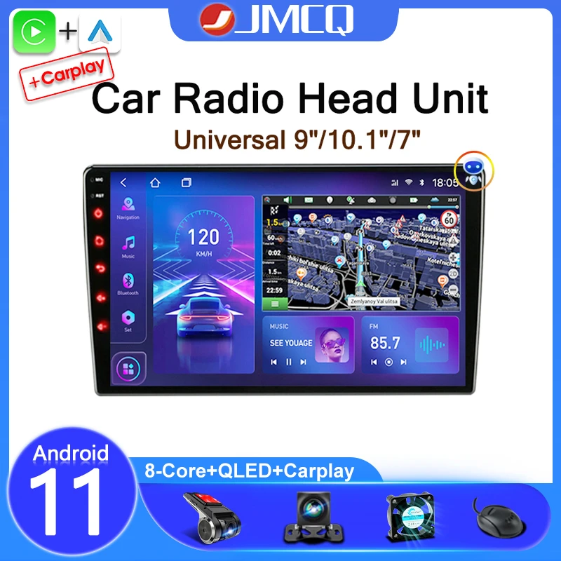 JMCQ  2din Android Universal Car Radio Multimedia Video Player 4G player DSP GPS Navigaion 9/10