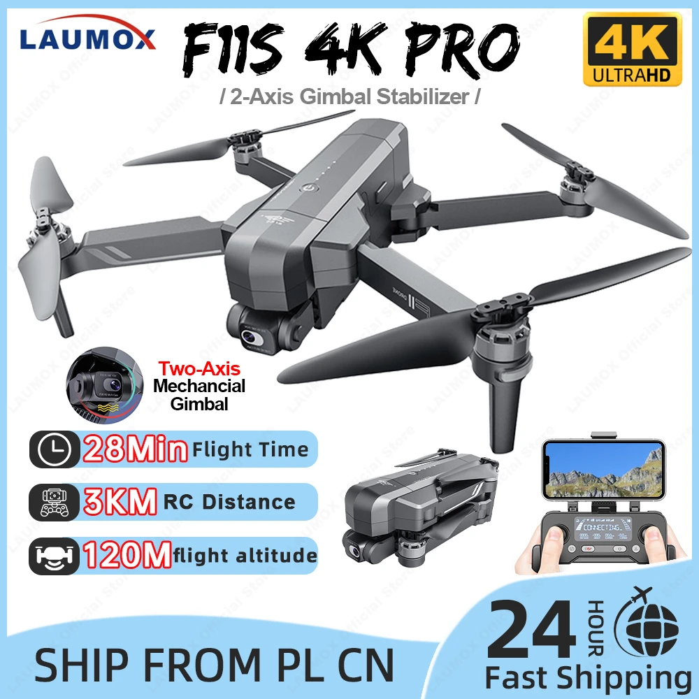 SJRC F11S 4K PRO Drone GPS 5G WiFi 2 Axis Gimbal  With HD Camera F11 4K PRO 3KM  Professional RC Foldable Brushless Quadcopter