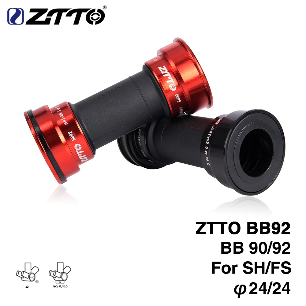 ZTTO BB92 BB90 BB86 MTB Road Mountain bike bicycle Press Fit Bottom Brackets for Parts Prowheel 24mm Crankset chainset
