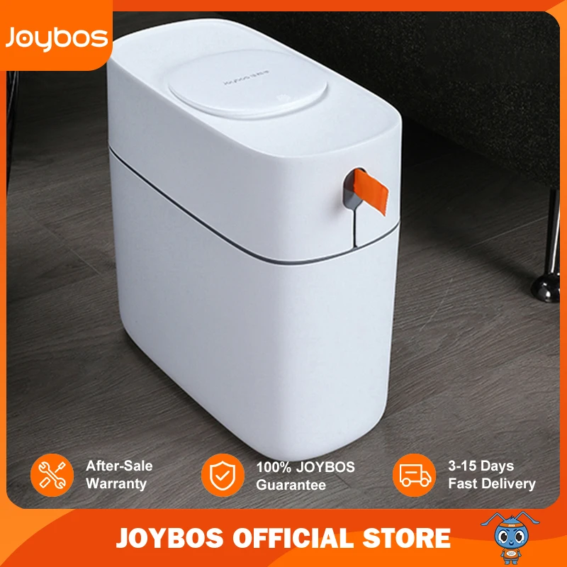 JOYBOS Trash Can Household Toilet Bathroom Living Room Creative High-End Simple Covered Automatic Packaging 14L Storage Bin JX7