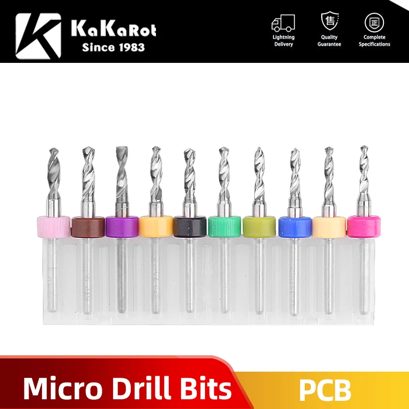 1set Carbide Micro Drill Bits Mini Drilling Bit CNC Drill Bit Print Circuit Board Hard Alloy PCB Drill Bit Small Drill Bit set